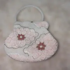 ビーズ刺繍♡和装用バッグ♡美品♡ピンク