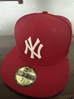 New Era 59FIFTY レッドキャップ 7 3/8