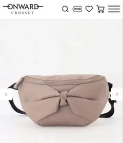 TOCCA リボン付きボディバッグ ベージュ