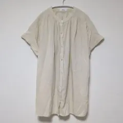 ​美品✨アーヴェヴェ フレンチスリーブギャザーブラウス M アイボリー とろみのサムネイル