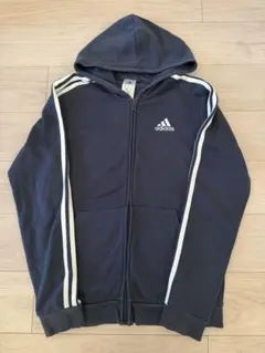 adidas ネイビー フルジップパーカー