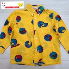 オールドミキハウス　総柄シャツ　レトロ　ロゴ　地球　100入手困難 レア品