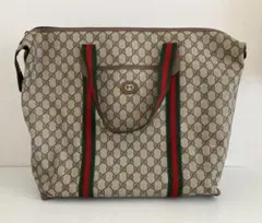 良品　GUCCI GG シェリーライン　ボストンバッグ　大容量　ヴィンテージのサムネイル
