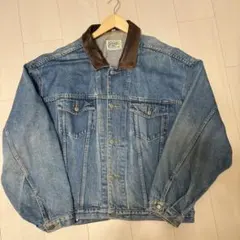 80s Roots デニムジャケット レザー襟 ヴィンテージ　古着