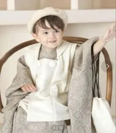 【専用】utatane 着物 被布 3歳 男の子 七五三 ベージュ色