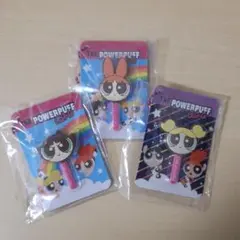 [専用]　パワーパフガールズ　棒付きフェイスチャーム　キーホルダー
