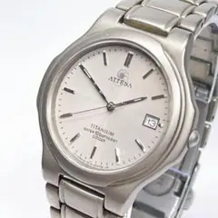 【新品電池】CITIZEN アテッサ 腕時計 メンズ チタン デイト 26