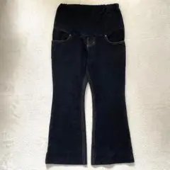 マタニティパンツ デニム ジーンズ ストレッチ シンプル インディゴ M