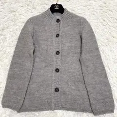 【極美品✨】マーガレットハウエル ハイネック カーディガン ウール グレー