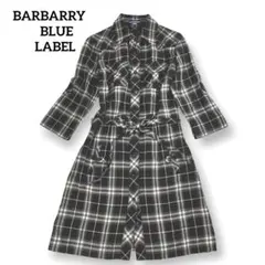 バーバリーブルーレーベル 膝丈　ワンピース　ノバ　チェック　総柄　M 38