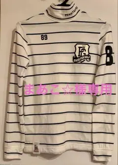 PEARLY GATES ストライプ タートルネック 長袖シャツ 89