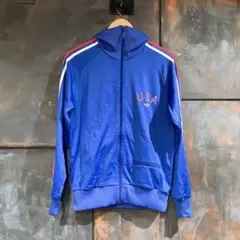 adidas ヴィンテージ　USA トラック ジャケット ジャージ 青　2005のサムネイル