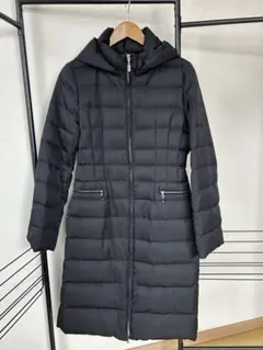 M-PREMIER フード ダウンコート ロング レディース ブラック 38