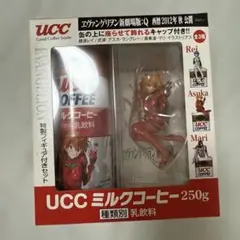 UCC ミルクコーヒー×エヴァンゲリオン アスカ フィギュア　缶キャップセット