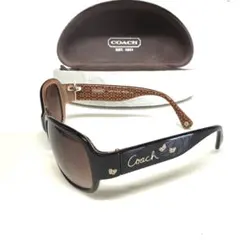 COACH コーチ サングラス　バタフライモチーフ ブラウン系　ケース付き