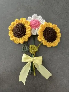 枯れない花 毛糸の花 ハンドメイド プレゼント 編み物