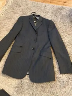 新品　DOLCE& GABBANA 上下セット　スーツ　ストライプ　黒　グレー