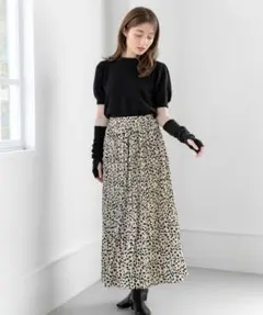 fifth　レオパードプリーツスカート