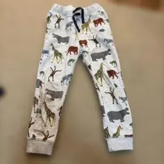 アニマル柄 ロングパンツ　裏起毛　110cm 4-5y