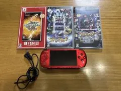 SONY PSP 本体 レッド　　ソフト3本　PSP3000