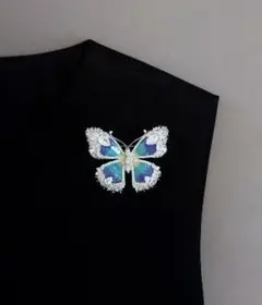 イタリアで購入 新品 グラデーション バタフライ ブローチ 豪華