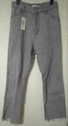 chocol reffine robe セミフレアデニムパンツ グレー Sのサムネイル