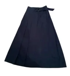 UNITED ARROWS チノベルトプリーツマキシスカート ネイビー