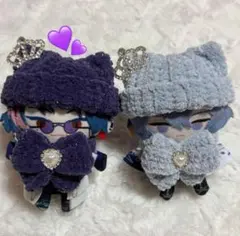 【キラパープル×リボン】 にじぱぺっと ネコ耳 ニット帽 ぬい服 ぬい帽子