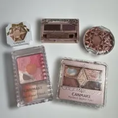 CANMAKE アイシャドウパレット、チーク等5点セット