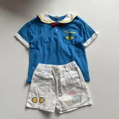 LITTC ドナルド なりきりセーラーTシャツ＆ショートパンツ　セットアップ