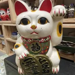 招き猫 置物　縁起担ぎ　日本古来の文化　左手上げ　福寿 43センチ 招き猫 置物 縁起担ぎ 日本古来の文化 左手上げ 福寿 43センチ - メルカリ
