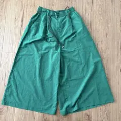 GLOBAL WORK ワイドパンツ グリーン Lサイズ ウエストゴム