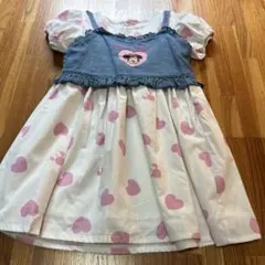 ミニーマウス　半袖ワンピース　ビスチェ付き　120 リトシー　ディズニー