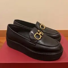 厚底ローファー 革靴