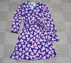 新品SダイアンフォンファステンバーグCharlene Crepeリーフ柄ドレス