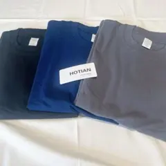 HOTIAN 半袖Tシャツ 3枚セット M 綿100% 無地 メンズ