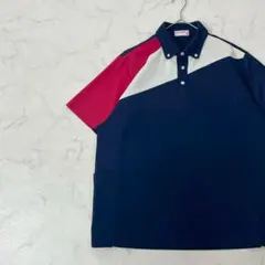 le coq sportif 切替 ロゴ 刺繍 ポケット 半袖 ポロシャツ LL