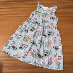 H&M 花＆動物柄ノースリーブワンピース 122/128