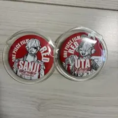 ONE PIECE FILM RED 缶バッジ サンジ ウタ 2点セット