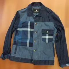 ブラックレーベルクレストブリッジ　デニムチェック柄Gジャン