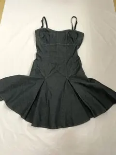 LALTRAMODA デニム　キャミ　ミニ　ワンピース　イタリア製　美品