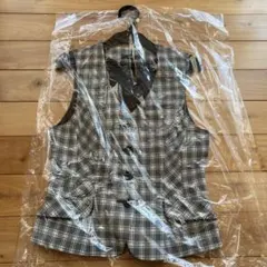 Folk チェック柄 事務服 ベスト 7号　3点セットのサムネイル
