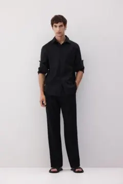 H&M エイチアンドエム MENS 1248677 レギュラーフィット リネンのサムネイル