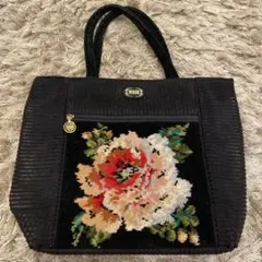 FEILER ハンドバッグ 花柄 ブラックのサムネイル