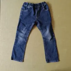 ダークブルーデニムストレートパンツ