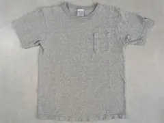 【USA製】チャンピオン T1011 ポケ Tシャツ グレー S（実寸小さめ）