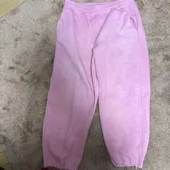ユニクロCスウェットパンツリメイクピンク