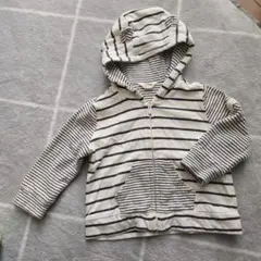 BabyGAP フード付きストライプパーカー 6-12ヶ月