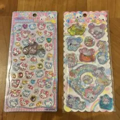 【正規品】ハッピーマーチ　ジュエルプチドロップ　キラうさ　ウォーターシール　２枚