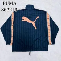 PUMAプージャー862216紺橙 バックプリント無傷Y2KヒットユニオンLO